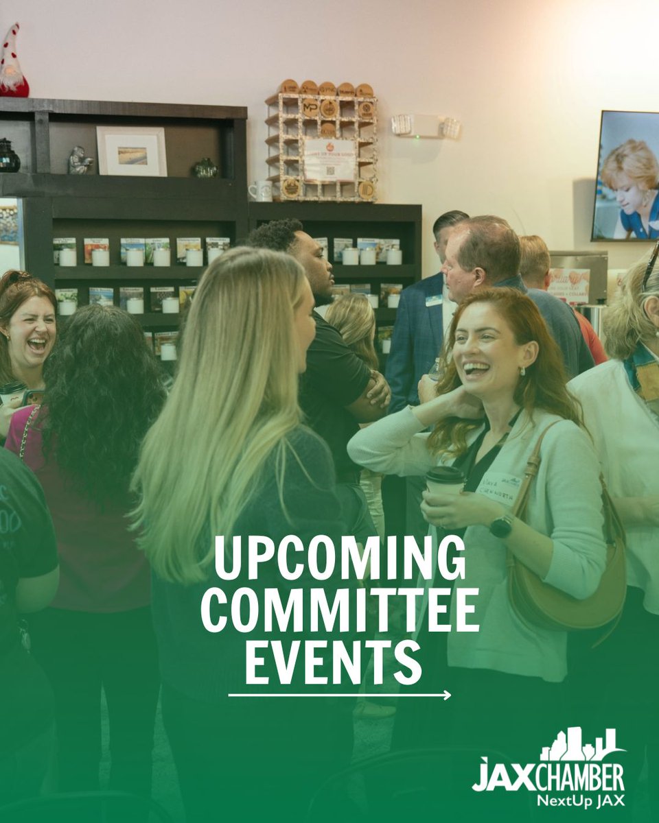 nextupjax's tweet photo. Check out our upcoming committee events. Registration is free and open to anyone! 👉 https://t.co/MhNsCLAMdL