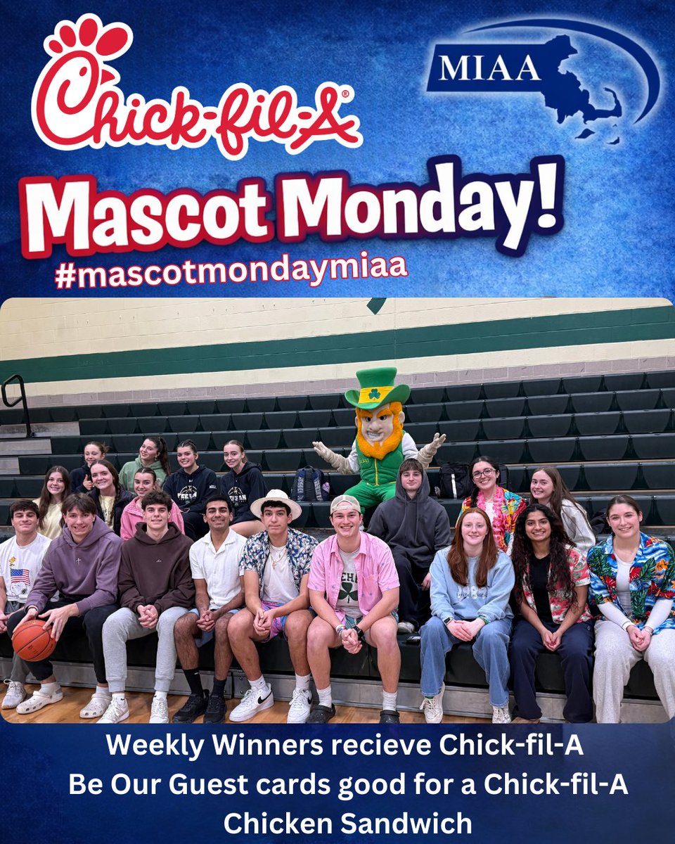 MIAA033's tweet photo. This week's Chick-fil-A Mascot Monday submission comes from Bishop Feehan!  👏

Post pictures with your school mascot on game days‼️

It's not too late to submit your photos!  Copy and Paste this link into your browser to Submit: https://t.co/bOrgfKozCG https://t.co/ajVWiIZoSh