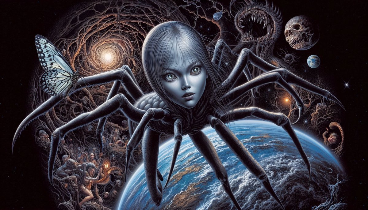 人面蜘蛛。 #AIアート #bingimagecreator #leonardoai