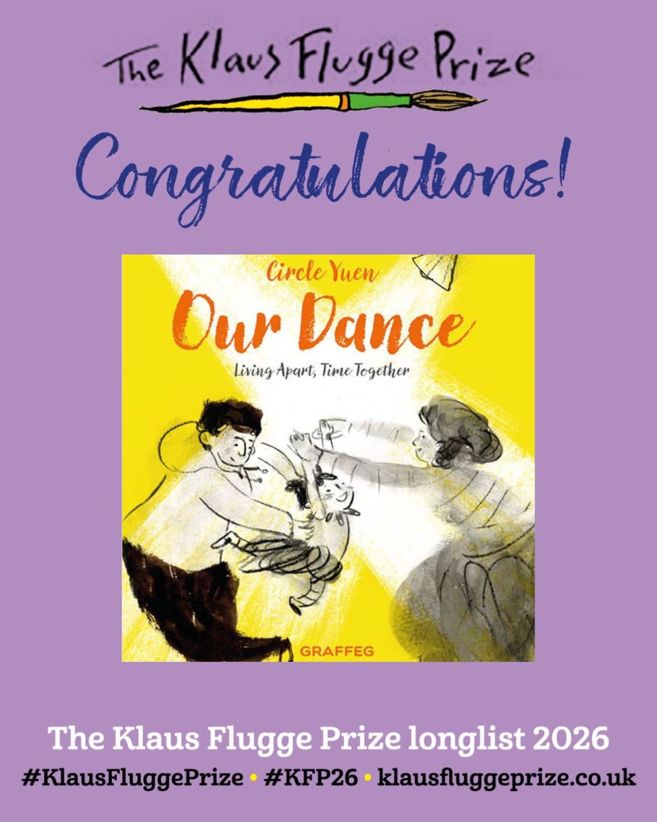 NACCCofficial's tweet photo. Thrilled to share that Our Dance by @YuenLokling has been longlisted for the #KlausFluggePrize 2026 🏆✨

The first UK picture book about child contact centres - we're proud to be collaborating with Circle &amp; @graffeg_books on this impactful project📚

🔗 https://t.co/xf44iw3NIV https://t.co/GsiLO7E3P6
