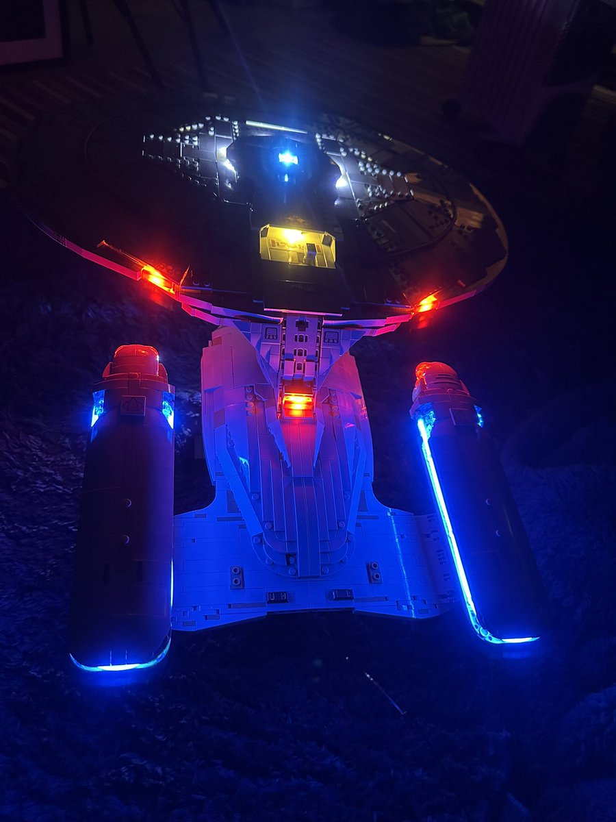 ELittlechild's tweet photo. She is COMPLETE! 🖖

Thank you so much to @lightmybricks for providing me with the finishing touches! 

Now I just need to find a good spot to display her!

#gifted #StarTrek #StarTrekTNG #EnterpriseD #LEGO https://t.co/xNu5YIvvRn