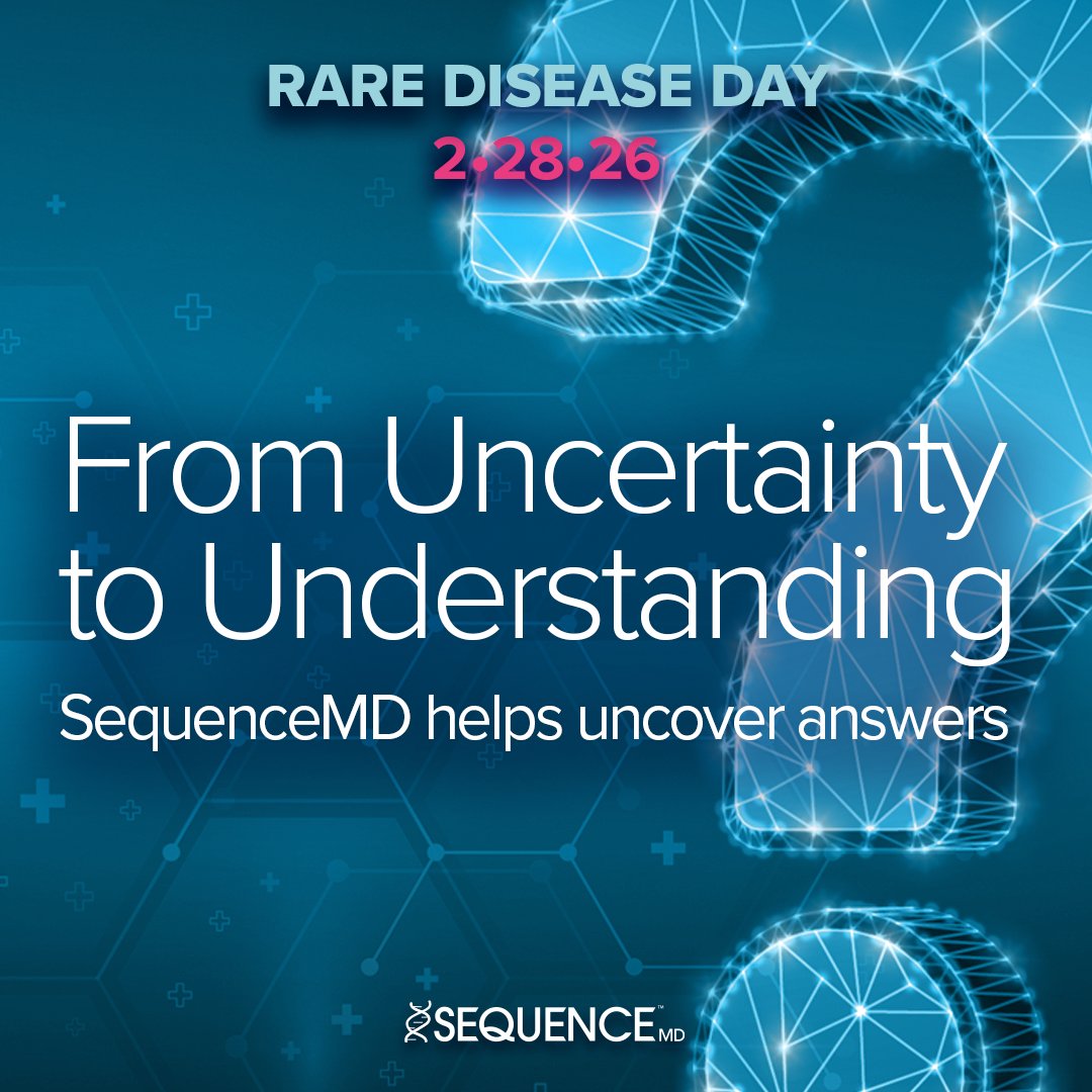 SequenceMd's tweet photo. Not knowing can be the hardest part of a rare disease journey. SequenceMD helps uncover genetic answers — so you can move forward with clarity.

Could genetics testing help you? Read “10 Red Flags You May Have a Genetic Disease”: https://t.co/WJNLbqLahV

#RareDiseaseDay #Genetics https://t.co/tN3hdRJWbW