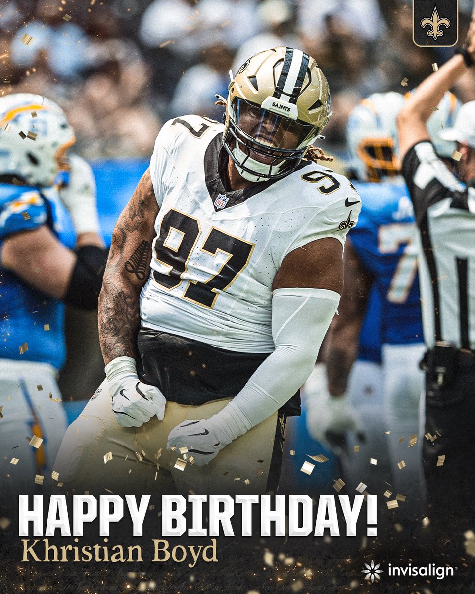 Happy birthday, Khristian Boyd! 🎉
#Saints | @Invisalign