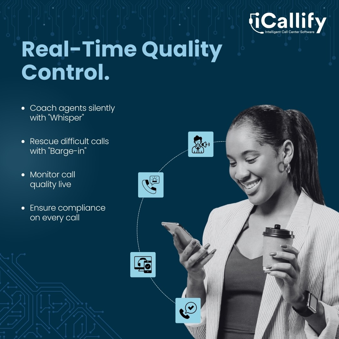 Management shouldn’t be reactive—it should be proactive. 🧐⚡
With iCallify, supervisors can 👂 monitor live calls, 🎯 coach instantly, and 🚀 step in to save a sale—in real time.  tinyurl.com/yyupm3vt 
#iCallify #CallCenterSoftware #ContactCenter #CX #RealTimeMonitoring