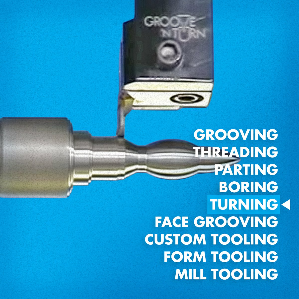 thinbit's tweet photo. Groove, Turn, and Bore with the same insert.

https://t.co/nwJfxx9D4l

#thinbit #MadeintheUSA #cncmachining #manufacturing #cnclathe #tooling https://t.co/zNiCWAeqZD