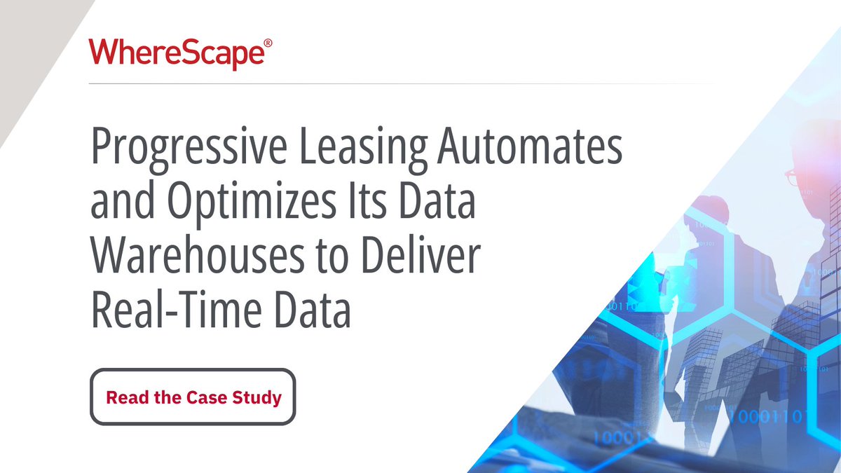 wherescape's tweet image. When your data grows 20x, your architecture scales or stalls. Progressive Leasing chose to scale with WhereScape RED and HVR. Read more: 🔗 ow.ly/VRtW50YkfyV #DataWarehouseAutomation #DataEngineering #RealTimeAnalytics #MicrosoftSQLServer #EnterpriseData #ModernDataStack