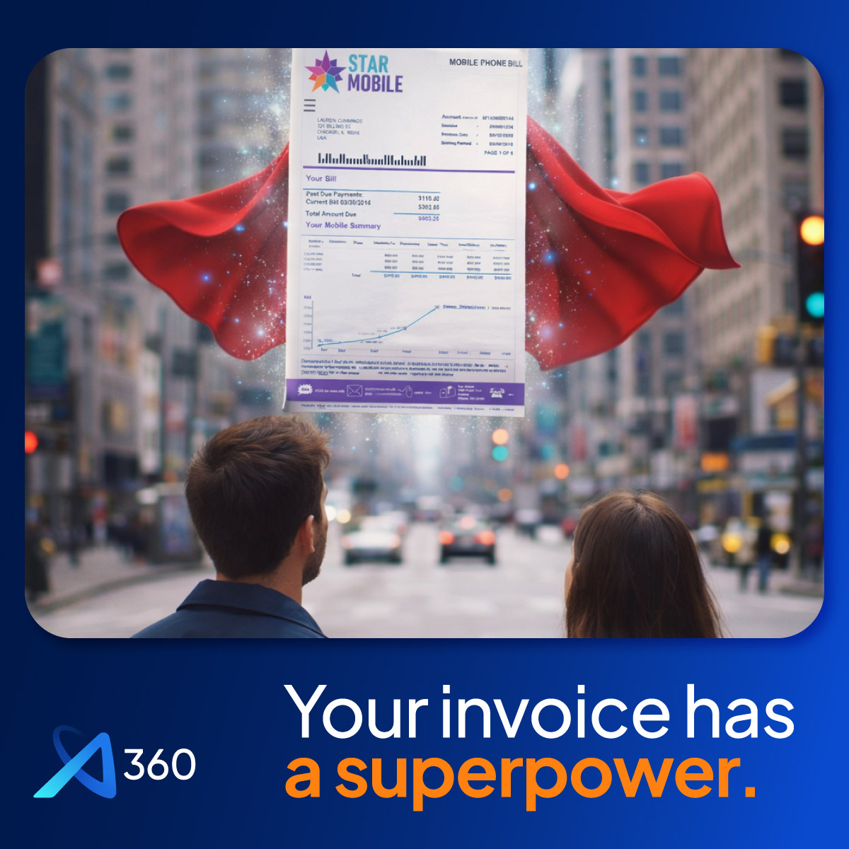 advantage360's tweet photo. With Advantage 360’s Invoice Intelligence, billing documents become powerful marketing superheroes. This smart solution engages customers where they already pay attention, with dynamic, personalized messages for strategic upsell &amp; cross-sell promotions. 
 https://t.co/8Oy1pWPNtU https://t.co/0DTIl7p3XN