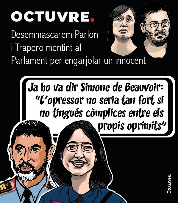 Ho vaig dir en veure el vídeo i ho repeteixo ara, Trapero i Parlón són dictadors que volen imposar la seva dictadura.
<a href="/BogunaJaime/">Jaume51</a> sempre tan oportú amb els seus comentaris de l'actualitat política