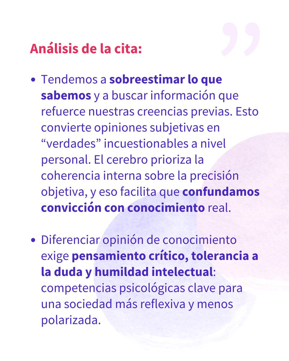psicologiamente's tweet image. 👉 Si sientes que tus pensamientos te generan conflicto, rigidez o malestar, la terapia puede ayudarte a ganar claridad, perspectiva y equilibrio: psicologiaymente.com

#psicologia #opinion #conocimiento #terapia
