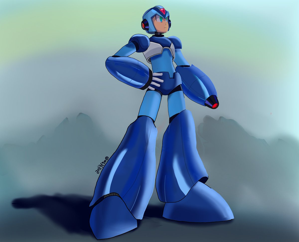 mp3file5's tweet photo. im way too lazy to make a background so you get this for now, here is some megaman x art, capcom please make a new megaman x already https://t.co/Th6pN72hgc