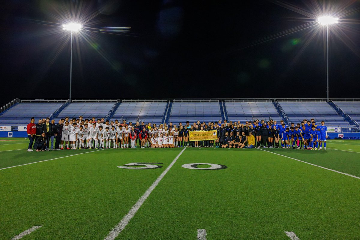 GTXEagleSoccer's tweet photo. 🎗️GISD GOES GOLD🎗️ Thank you to our survivor families for joining us Friday evening, especially honorary captains Elliott and Crawford! One community. One family.
.
.
|| #efnd #cancersucks🎗 #gisdgoesgold https://t.co/pYDPY2tiY1