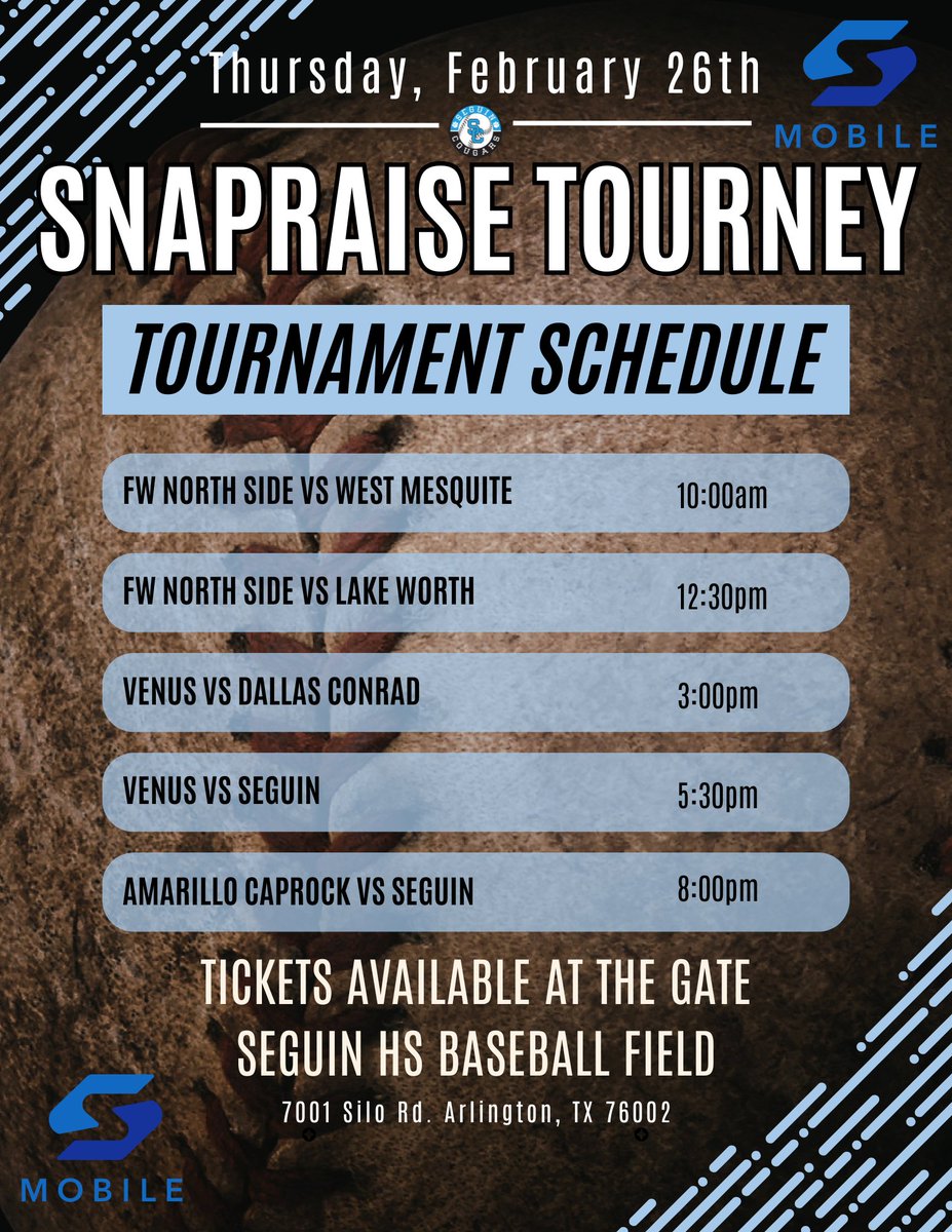seguinbaseball's tweet photo. Here is the schedule for this weeks Tournament. Looking forward to seeing a lot of baseball this upcoming week-end. #RTS #RaiseTheStandard @blin_jr @coachjoegordon @AISD_ATH @CoachJackson817 https://t.co/vu2CW7gu4y