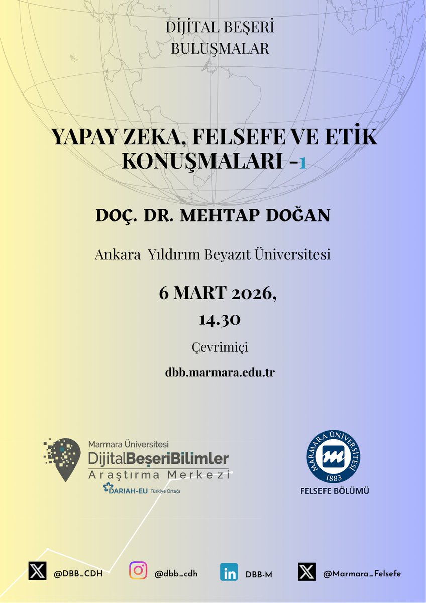 Dijital Beşeri Bilimler M.|Center f DH |Marmara Ü tweet media