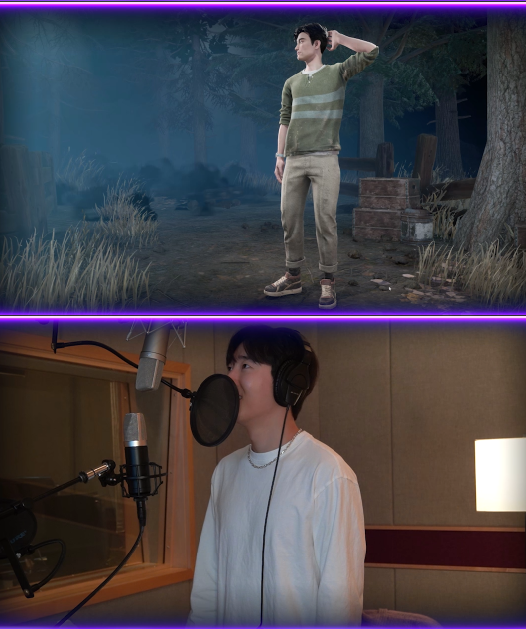 Kevin Woo, antigo vocalista do grupo U-KISS, dá voz ao novo sobrevivente do Dead by Daylight.

Kevin também é conhecido por ser a voz do personagem Mystery Saja nas músicas da animação K-Pop Demon Hunters. Ele originalmente foi um consultor na elaboração da DLC All-Kill e agora