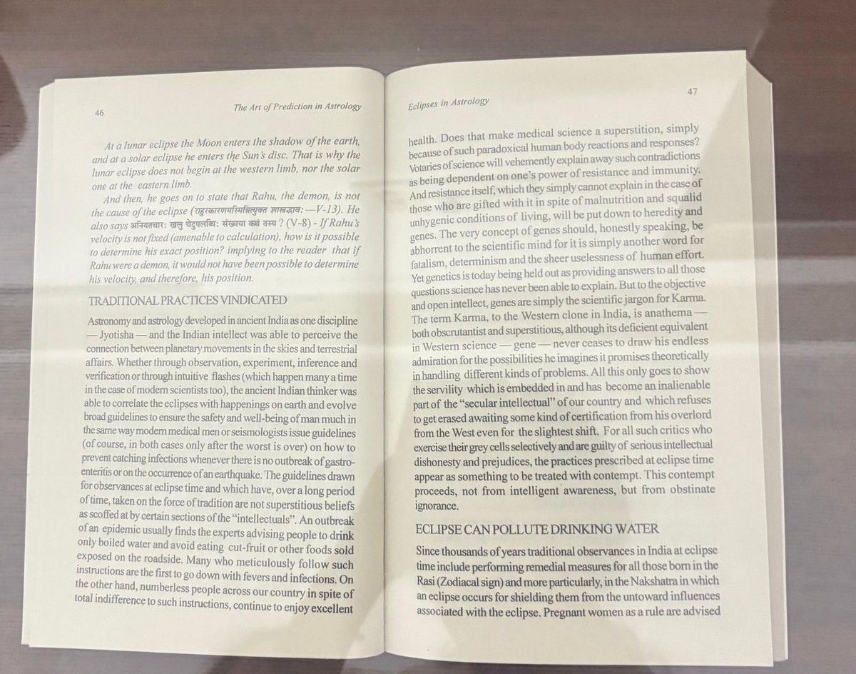 With the upcoming eclipse approaching, I’ve been revisiting Gayatri Devi Vasudev’s The Art of Prediction in Astrology. I’m currently putting together a short commentary focused on Chapter 5, 'Eclipses in Astrology,'. Chapter 6 and 7 will come up in next posts.

Eclipses occupied