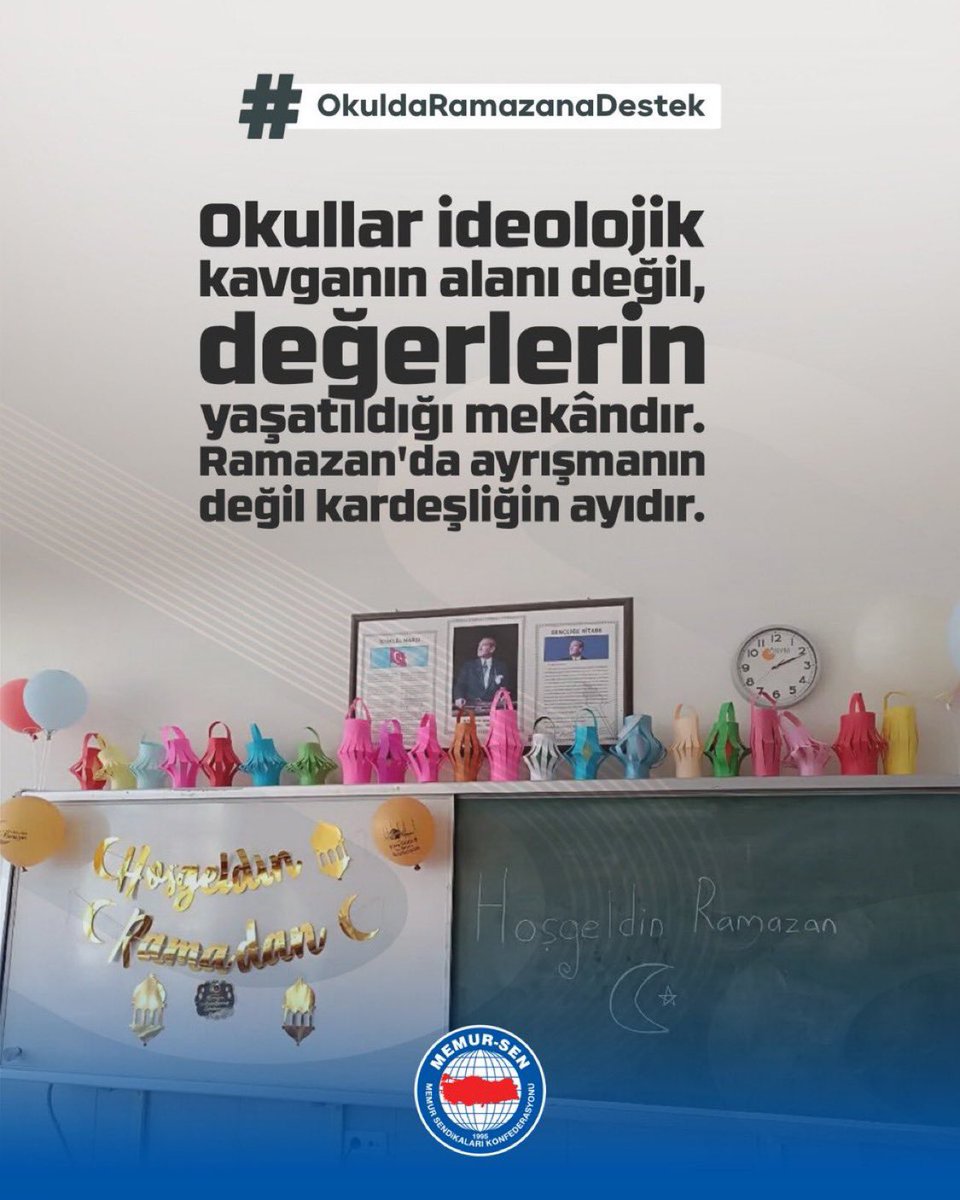 Diyanet_Sen's tweet photo. ❗İslam Düşmanlığınızı Laiklik Kılıfıyla Gizleyemezsiniz

Milli Eğitim Bakanlığı'nın Ramazan ayı vesilesiyle çocuklarımıza paylaşmayı, sabrı ve kardeşliği hatırlatan etkinliklere yönlendiren ve tüm kamuoyunun takdirini kazanan  genelgesini hedef alan sözde “laiklik” bildirilerini ibretle izliyoruz.

Ortada laiklik sorunu yoktur. Sorun; milletin inancına tahammülsüz, imtiyazlarını kaybetmiş jakoben zihniyettir.

Emekçiden aldığınız gücü, emekçinin inancına saldırmak için kullanamazsınız!
Bu millet bu gülünç tiyatroyu ciddiye almaz, almıyor da! 
28 Şubat bitti. Bu millet eski Türkiye’ye dönmez.

#OkuldaRamazanaDestek