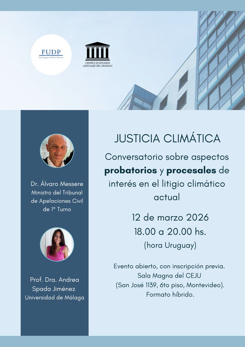 Foro Uruguayo de Derecho Probatorio tweet media