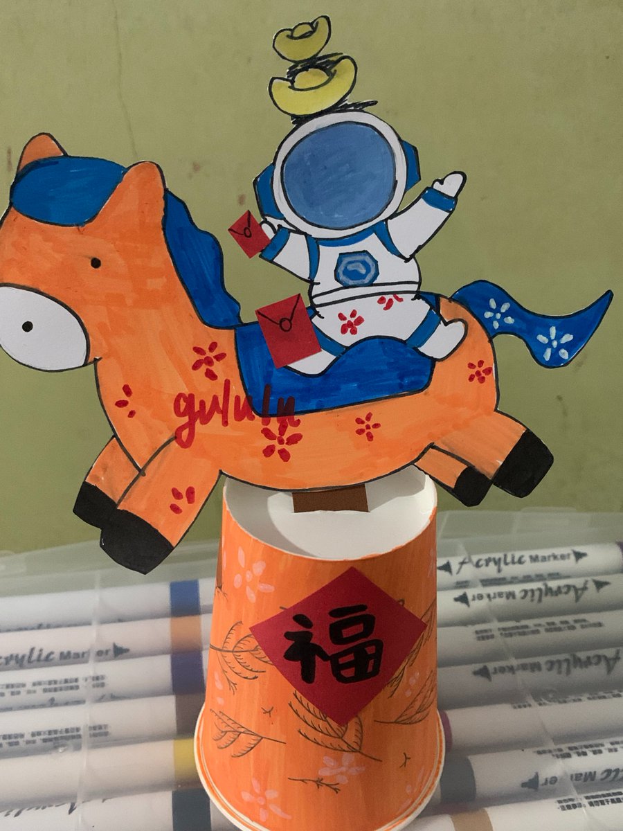 0xGuLuLu's tweet photo. Happy Year of the Horse! What better way to celebrate the Year of the Horse than by having our adorable @uplink_xyz mascot Otto ride a gallant steed and race across the plains? 

This is my entry for the fun Lunar New Year DIY contest in the Uplink community. https://t.co/7zQwEarfCy