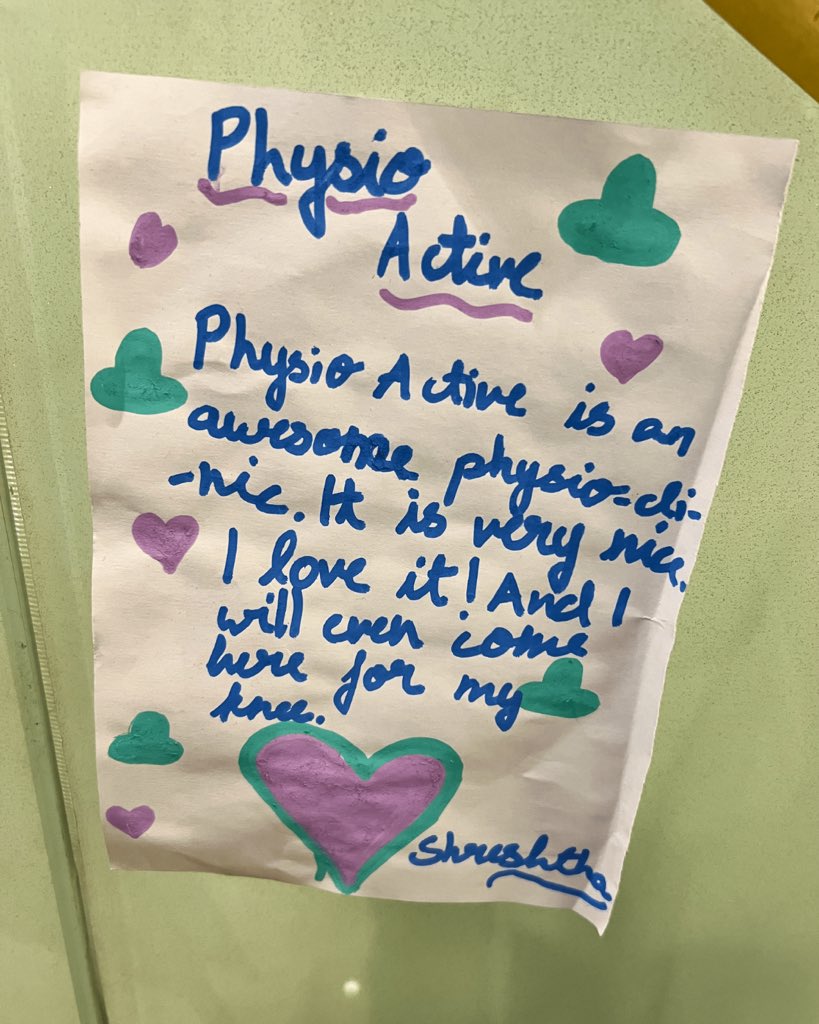 Physioactive_'s tweet photo. Healing hits different when it comes with trust, comfort, and a little love 💜

Notes like these remind us why we do what we do, every single day.

#PhysioActive #PhysioTherapy #Wellness https://t.co/VehP8lXuXJ