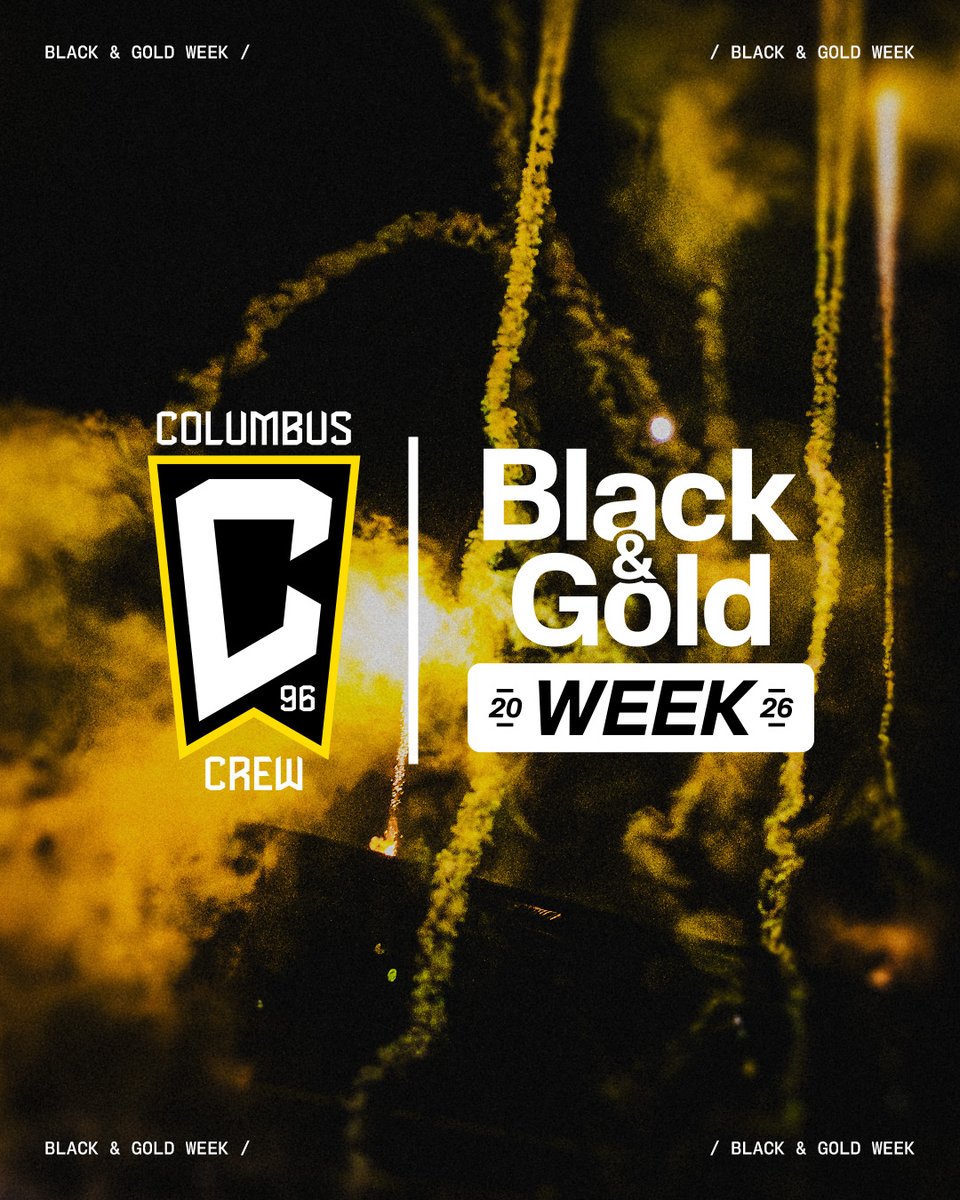 A weeklong celebration for our city 🖤💛

Black &amp; Gold Week is back! We will kick things off this weekend with a watch party at Land Grant as the Crew take on Sporting Kansas City on the road. Learn more about how else you can get involved: cbuscrew.com/BGWeek26