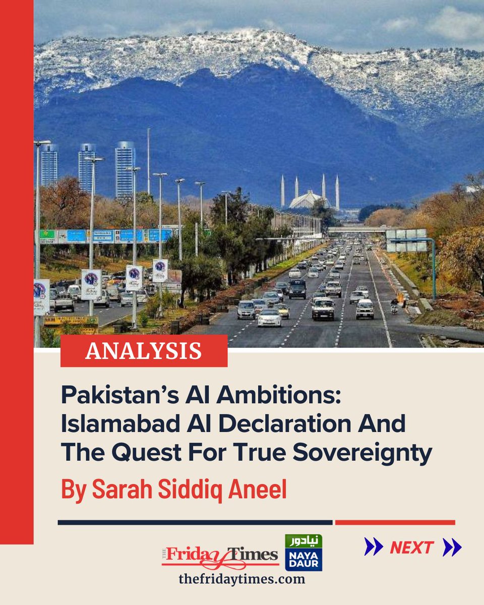 TFT_'s tweet photo. Indus AI Week highlights Pakistan’s AI ambitions, blending innovation, governance, and national identity for a future-ready digital landscape.
By Sarah Siddiq Aneel

Read more: https://t.co/R5aZwPgOR1

#Islamabad #ArtificialIntelligence #sovereignty #ResponsibleAI #indusaiweek https://t.co/qIyJHO2Y18