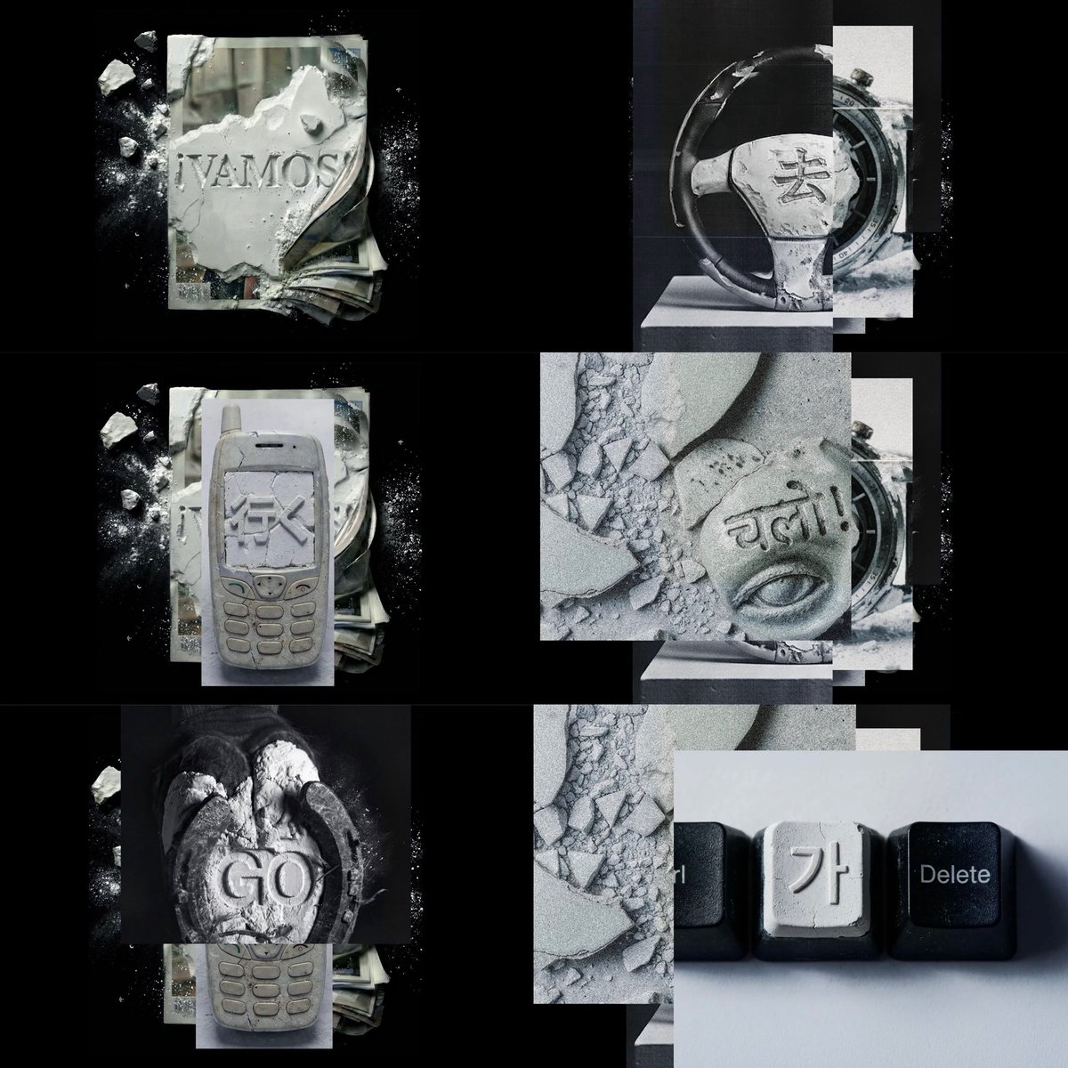 ‘GO’ ESCRITO EN VARIOS IDIOMAS