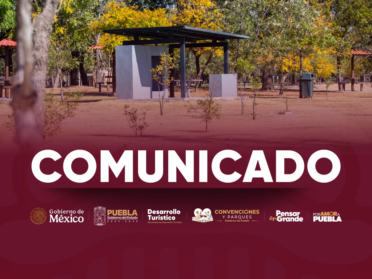 IntoleranciaID's tweet photo. 🚨 ¡ÚLTIMA HORA! 🚨

👥 De acuerdo con un comunicado de @ConvencionesPue, a partir de hoy, por cuestiones de seguridad y para cuidar el bienestar de todas y todos, los parques cerrarán a las 5:00 p.m. 

🌳 Piden tomar precauciones y organizar las actividades con anticipación. https://t.co/andDBGx1jp