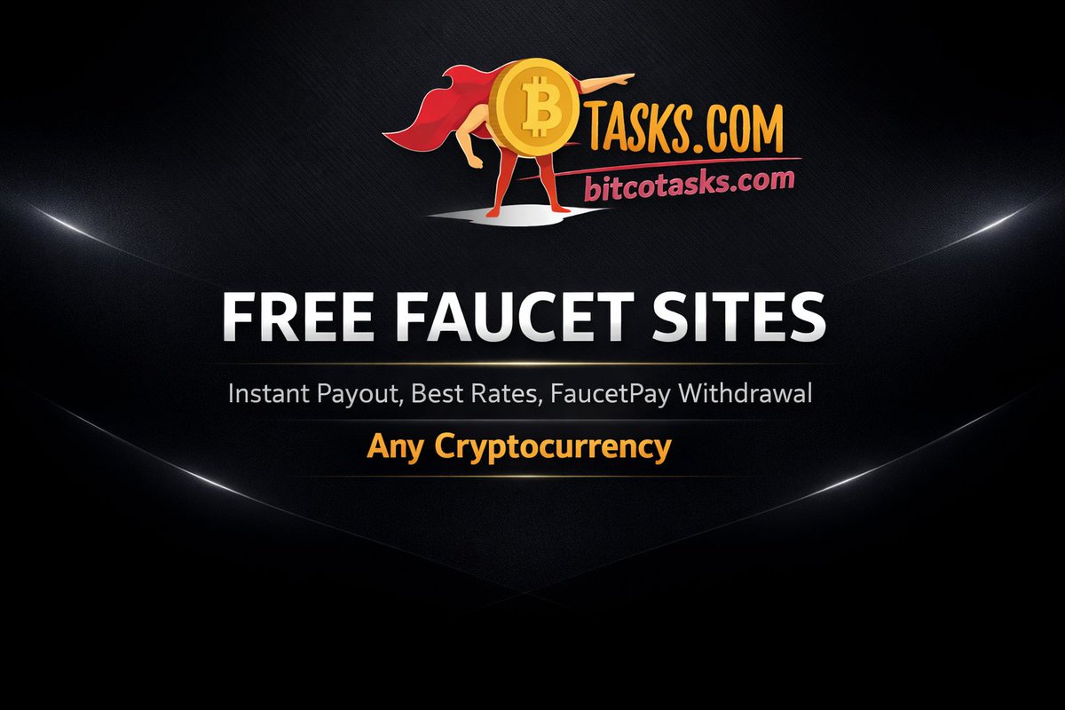 TasksBitco's tweet photo. 🚀 Free Faucet Sites – Earn Crypto Instantly!

💰 Claim rewards from the best faucet sites
⚡ Instant payouts
📈 High rates
🔐 FaucetPay withdrawals
🪙 Any Cryptocurrency supported – simple, fast, and reliable.
Start earning today!
👉 Visit: https://t.co/ORUx2gH51J https://t.co/8rDGA1dOll