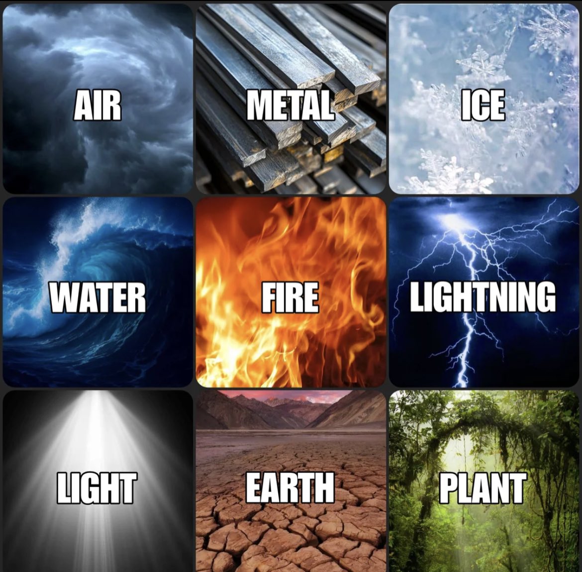 Choose One of these and you gain the permanent power to manipulate it. What's your choice