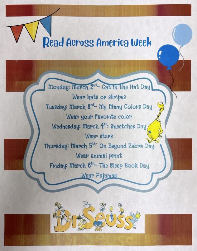 📚✨ Next week is Read Across America Week! ✨📚 Fair Elementary and Louisville Elementary will be celebrating together with special dress-up days to show our love for reading and stories! We can’t wait to see our students participate, have fun, and celebrate the joy of books.