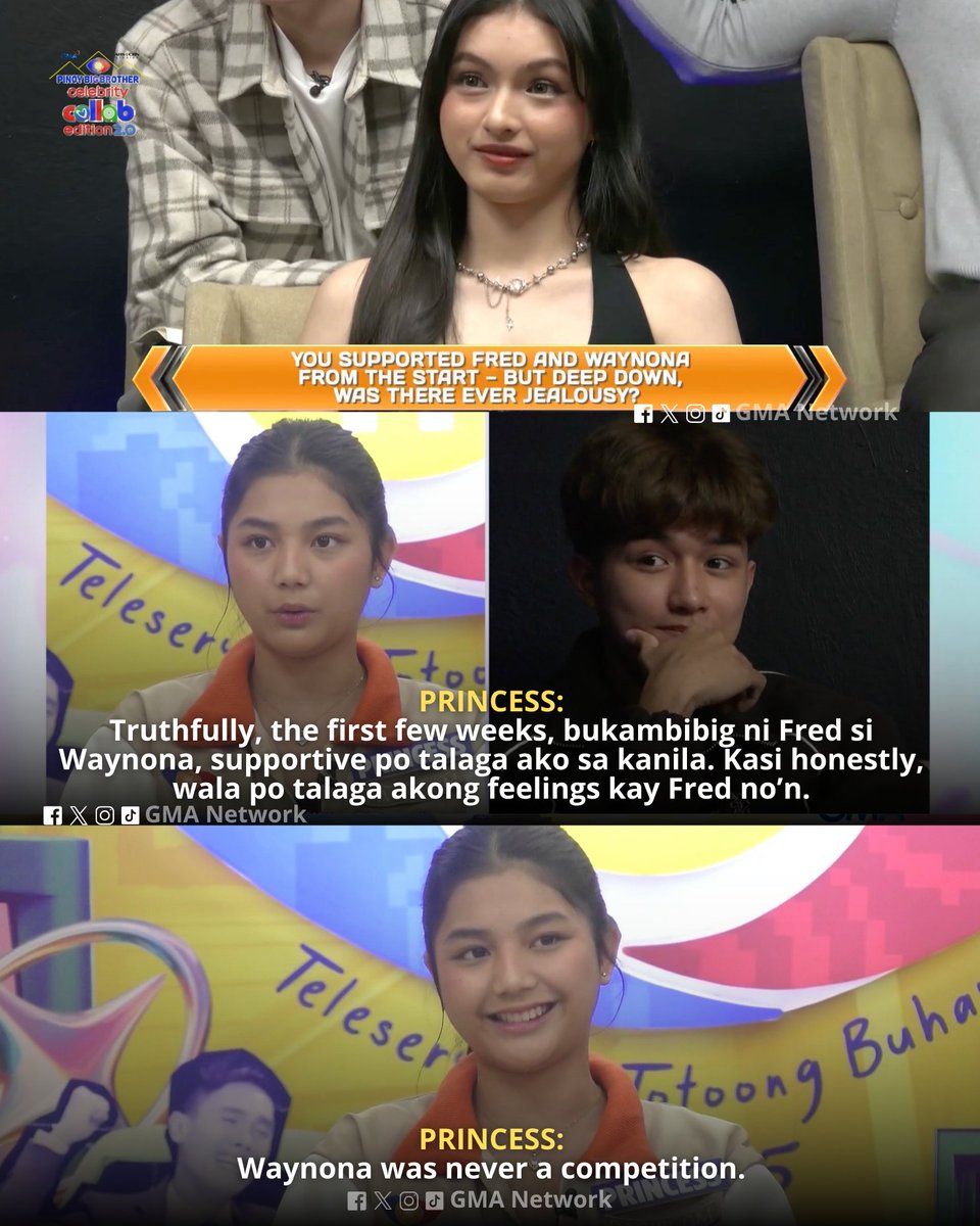 gmanetwork's tweet photo. Princess, sinagot ang pinaka-hate niyang tanong! 🔥

Watch the finale of #GMAPBBCollab at 9:40 PM on weekdays, and don’t miss the Big Night this Saturday at 7:15 PM on GMA Network! 

For PBB All-Access Livestream, visit: https://t.co/Wy2tyyCcUl

#PBBCollab20TheUltim8Tapatan https://t.co/RXGmySK8RP