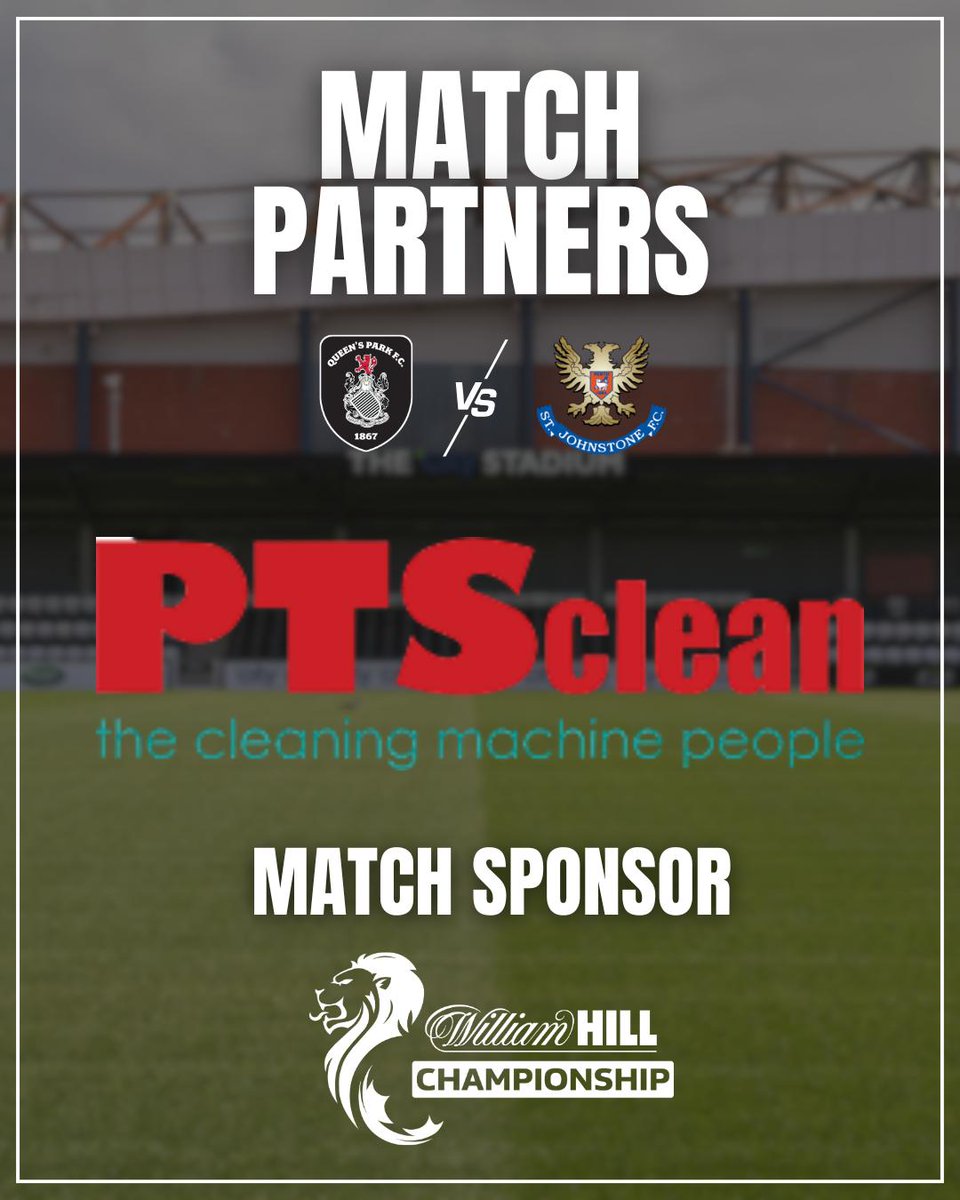 queensparkfc's tweet photo. Welcome to this evening's match sponsors against @StJohnstone - @ptsclean  

Thank you for your support! https://t.co/UWkLP2UFOS