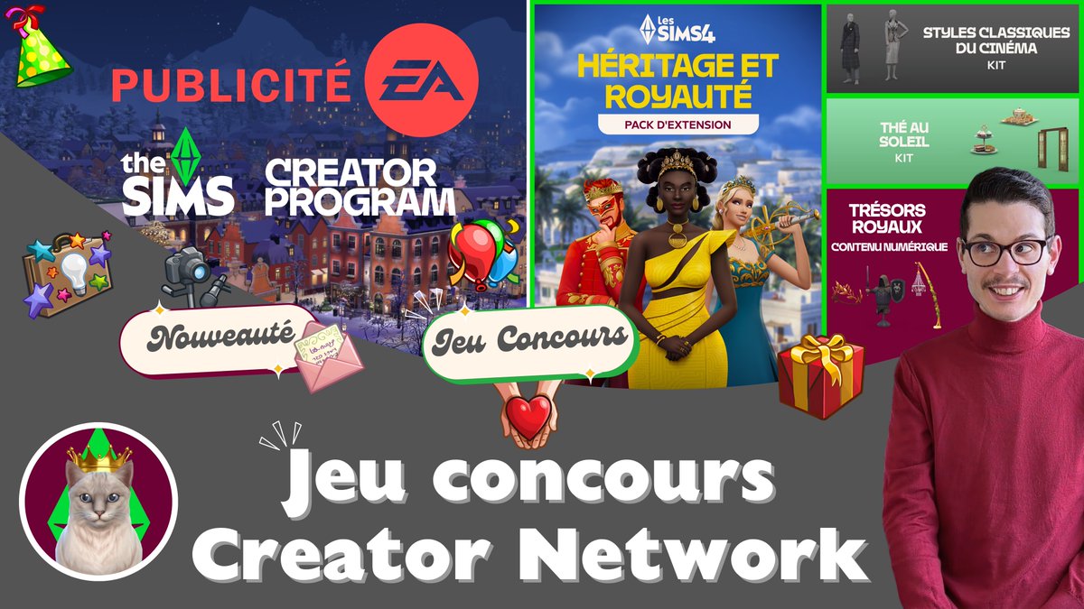 #SponsoredbyEA Afin de célébrer mon adhésion au #EACreatorNetwork, je te fais remporter une copie de la collection majestueuse incluant le pack Héritage &amp; Royauté👑
🚨PC &amp; Mac uniquement
🚨Fin du concours : 09/03/26 à 21h🕘
🚨Conditions de participation⬇️ :