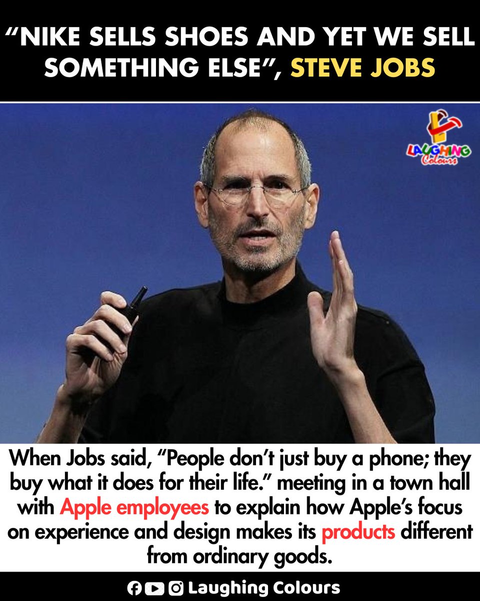 LaughingColours's tweet image. Steve Jobs on branding 💡

#SteveJobs #BusinessWisdom #Branding