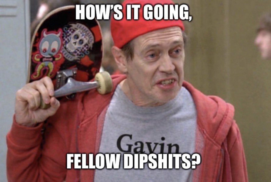 Newsom whenever he sees black people: