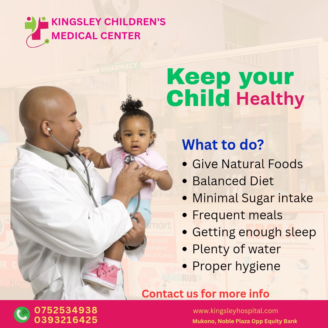 KingsleyMedical's tweet image. A healthy child is a happy child 😊💙
At Kingsley Children's Medical Center, we guide parents on growth milestones, nutrition, immunization, and early signs of illness.
Don’t wait for complications — early care saves lives.
#KidsHealth #TrustedCare #Mukono #RamadanKareem