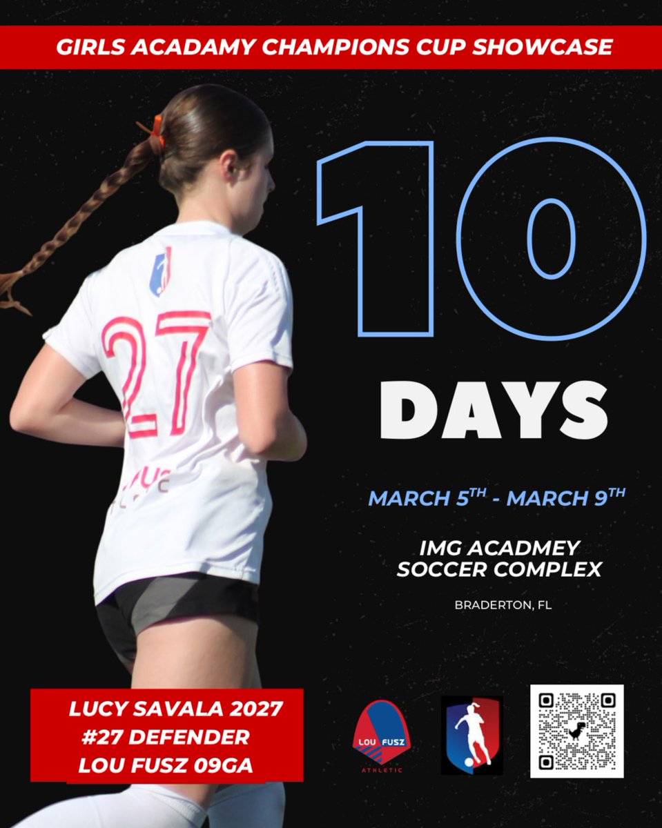 Lucysavala27's tweet photo. Can't wait for Champions Cup in FL🔜

@LouFuszSoccer @LFA09GA @GAcademyLeague @ImCollegeSoccer @ImYouthSoccer @PrepSoccer @TheSoccerWire @TopDrawerSoccer https://t.co/59RM7gtSvc
