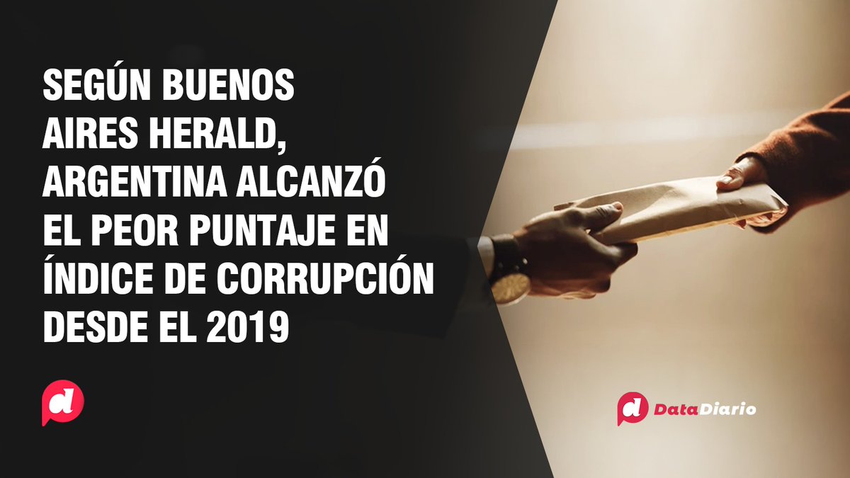 🚨 ARGENTINA ALCANZÓ EL PEOR PUNTAJE EN ÍNDICE DE CORRUPCIÓN DESDE 2019, SEGÚN BUENOS AIRES HERALD

📃 Según el informe de Transparency International, la Argentina descendió 5 lugares, reflejando un aumento de la corrupción durante el segundo año de Javier Milei.
