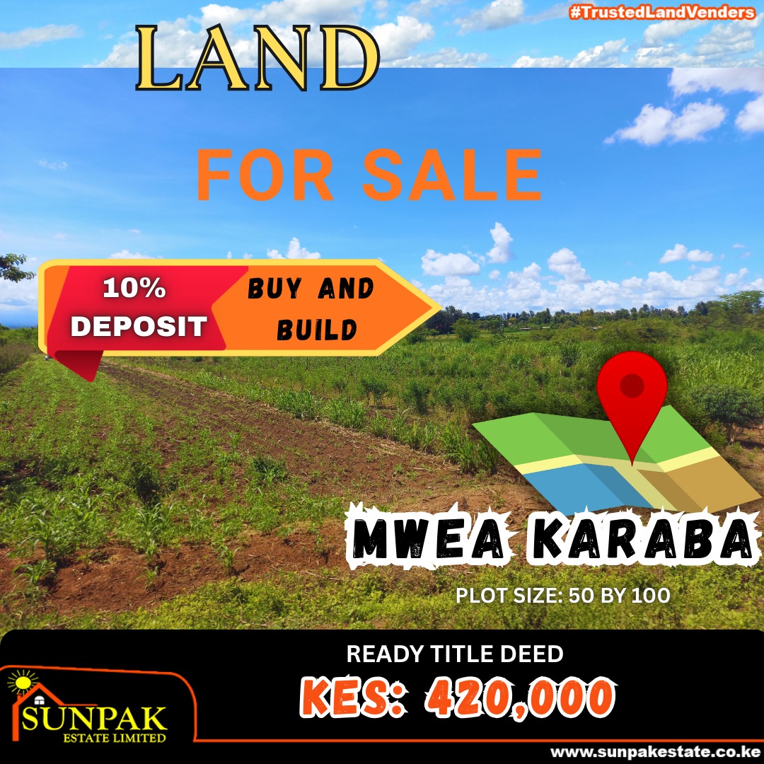 NjokiNancy31523's tweet image. 📍 MWEA KARABA LAND FOR SALE
Own a 50 x 100 plot for only KES 420,000.
✅ Ready Title Deeds
✅ 10% Deposit to start
✅ Prime for farming or residential use

Contact us today at 0723334729 to book a site visit 📞

#InvestinLand
#SunpakEstateKe
#LandinKenya