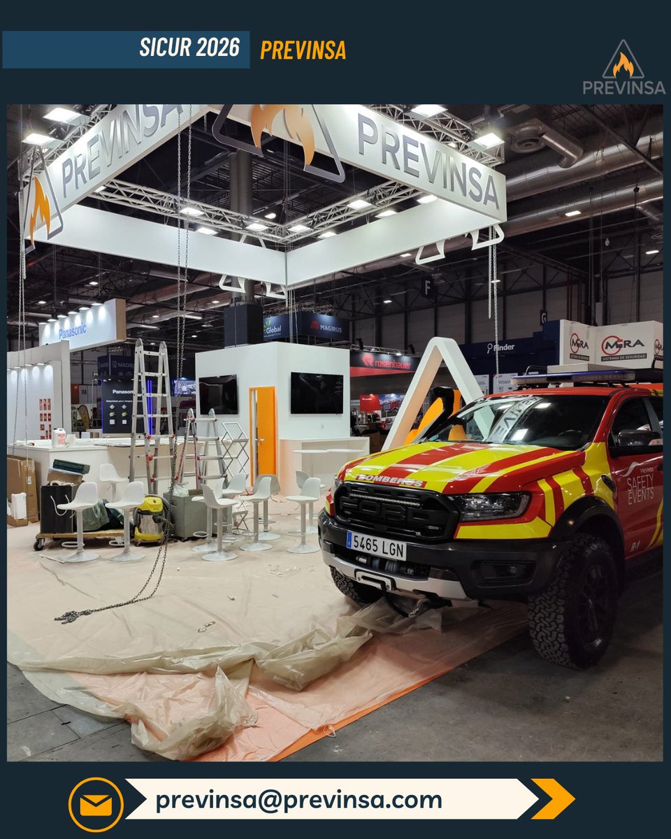 🚧🔥 ¡Estamos listos para SICUR 2026! Hoy en #PREVINSA estamos ultimando el montaje de nuestro stand en <a href="/SICUR_/">SICUR</a> <a href="/IFEMA/">IFEMA MADRID</a> 2026 y ya se empieza a respirar ambiente d feria📅 24 al 27 febrero 📍 Pabellón 8 – Stand 8D12 ¿Nos vemos en SICUR?
#SICUR2026 #FormaciónEnEmergencias #Madrid
