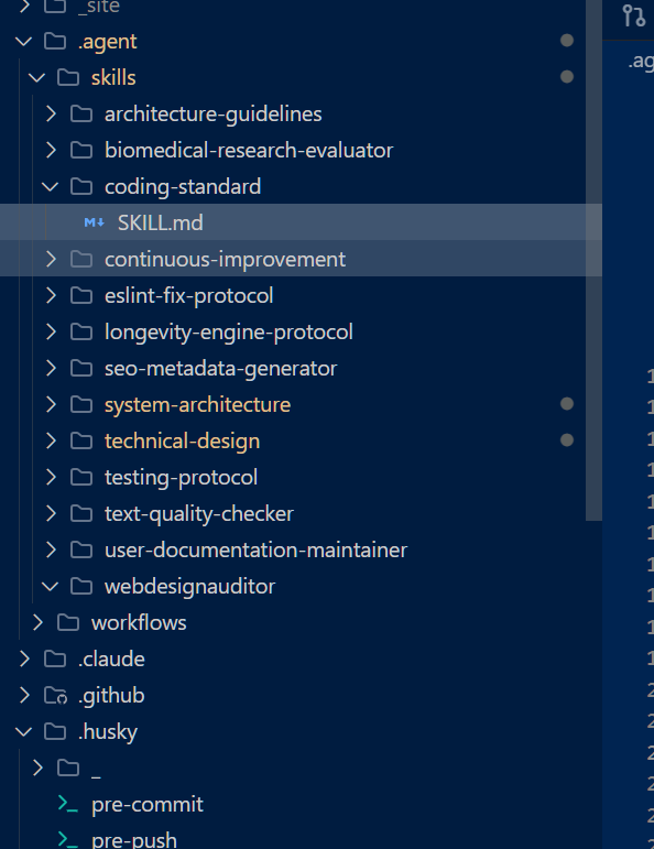 Op veler verzoek wat van de 'secret sauce' voor AI driven software development. Heel praktisch: de AI's hebben richtlijnen nodig. En ontwerpen. 

Ik gebruik Google Antigravity en Claude Code en die hebben daar SKILL-files voor.  

Ik heb het technische ontwerp van L-GEVITY (mijn
