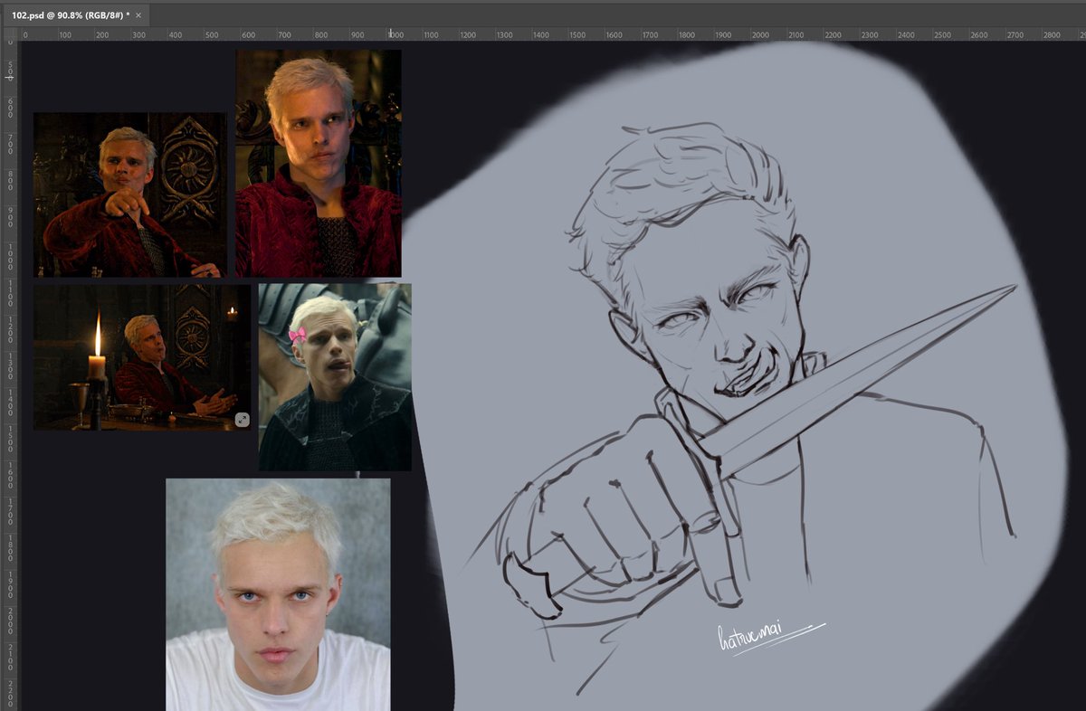 A sketch for this evil labubu 

#AKOTSK #AerionTargaryen #digitalart