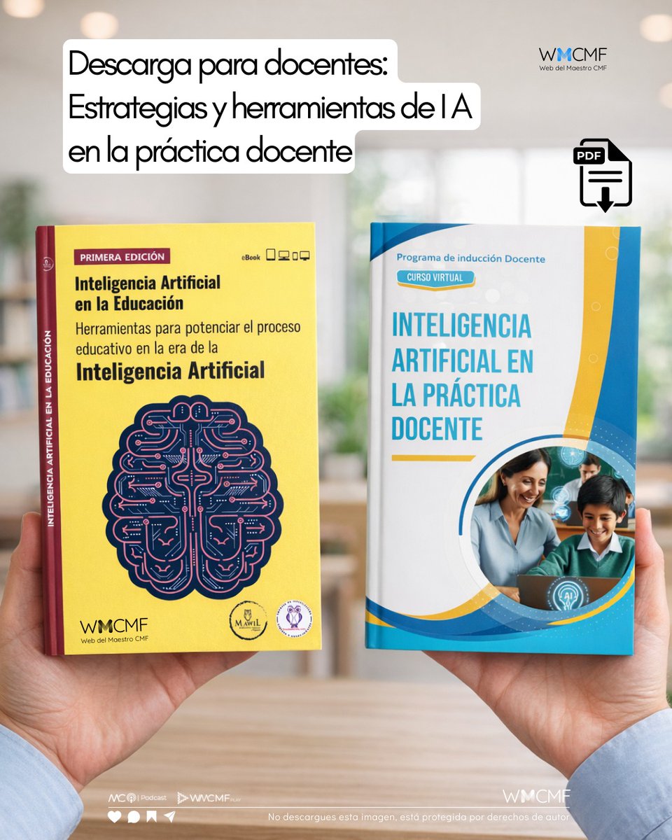 Maestro, descargue los libros “Inteligencia Artificial en la Educación” e “Inteligencia Artificial en la Práctica Docente” 🤖📘📗 Enlace de descarga: webdelmaestrocmf.com/portal/la-inte…

👉 Esta imagen está protegida y no puede descargarse ni publicarse en otros perfiles. 📌✨ Para