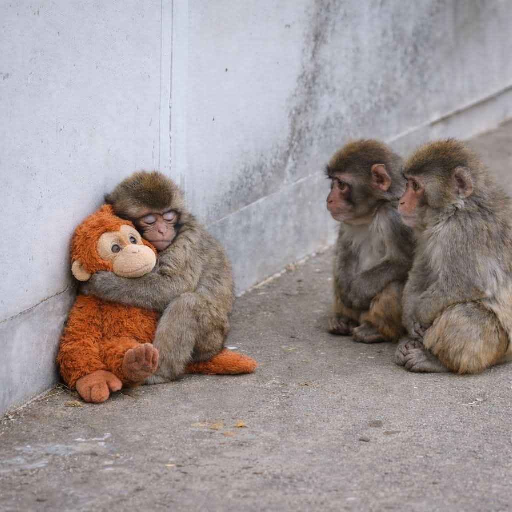 Be kind.  Always 

A Monday Story 

At Ichikawa City Zoo, the story of little Punch is turning into something even more beautiful.

The tiny macaque who once sat alone, holding tightly to his stuffed orangutan for comfort, is no longer by himself. The same baby who went viral for