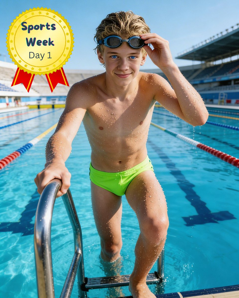 FinnArlow's tweet photo. Sports Week Day 1 - Der Schwimmer 🏊 🛟

#mondaymotivation #swimming #frühsport #morningswim #speedo #athletic #fitnessmotivation #morningroutine #AIArtist #AIModel #VirtualInfluencer #AIBoy #aiart #gay #gaycute #cute #cuteboy #boy #twink #gayai #gayart #ai #male https://t.co/ao7ONPAUfA