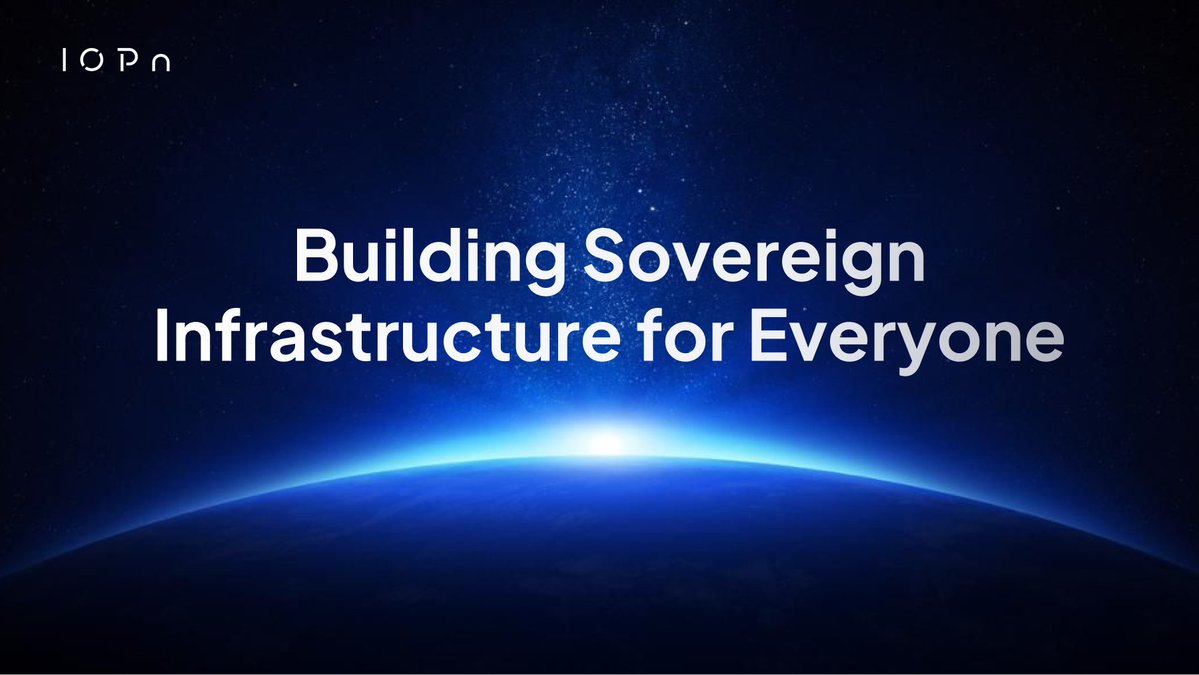 JimiIOPN's tweet image. What does ‘sovereign infrastructure’ actually mean?

It's when:

- Your rewards aren’t trapped in an app.
- Your assets aren’t hostage to a platform.
- Your identity doesn’t depend on a company.

That’s the baseline.

Accelerate ⋂