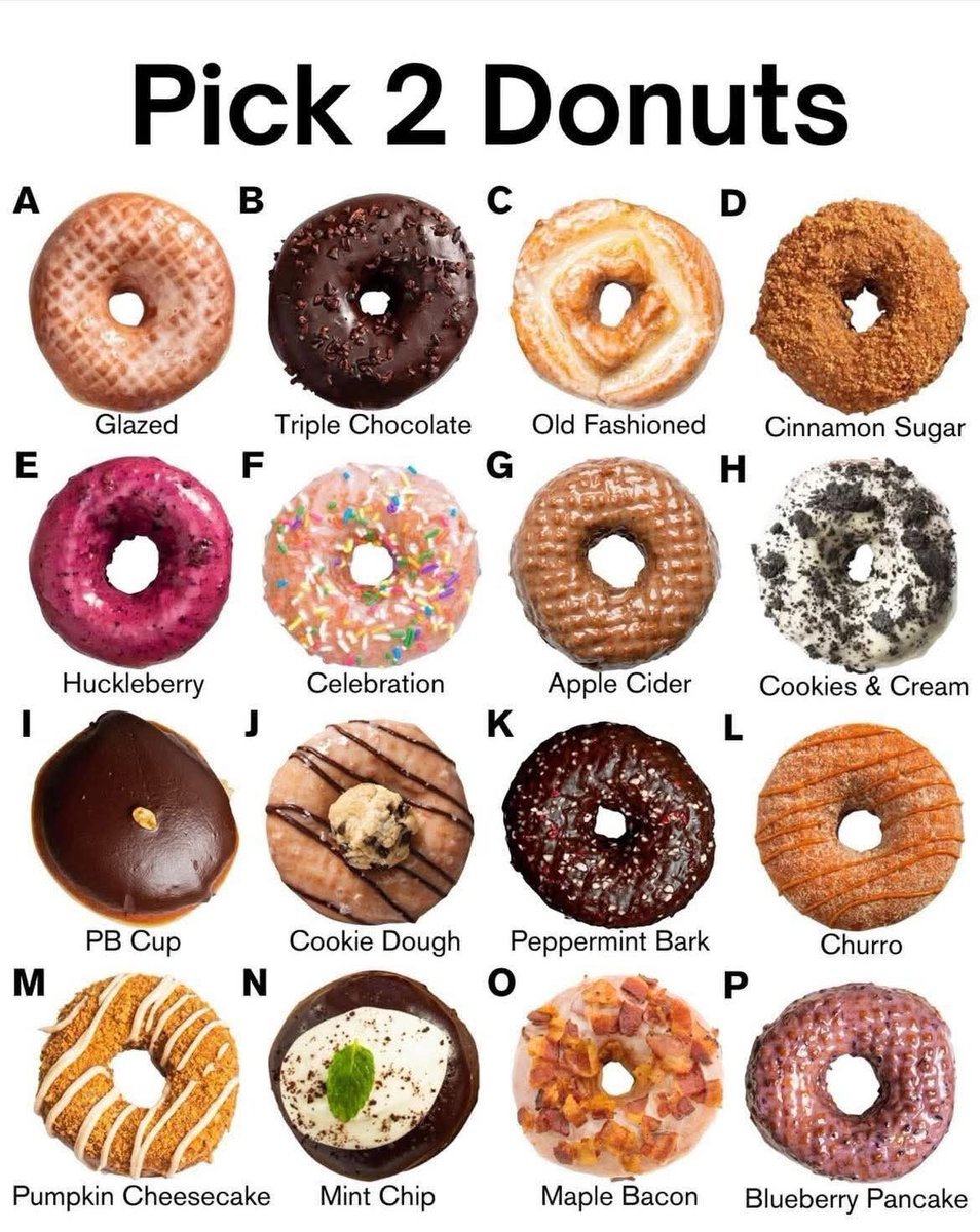 Easy one this morning! 
I want them all, shoveling snow is hard! 

#memes #picktwo #Donuts
