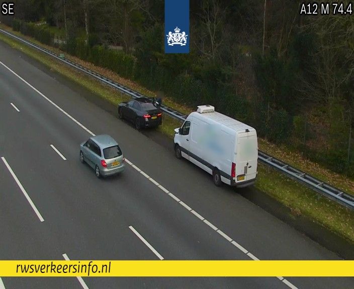 Ongeval op de A12 bij Driebergen