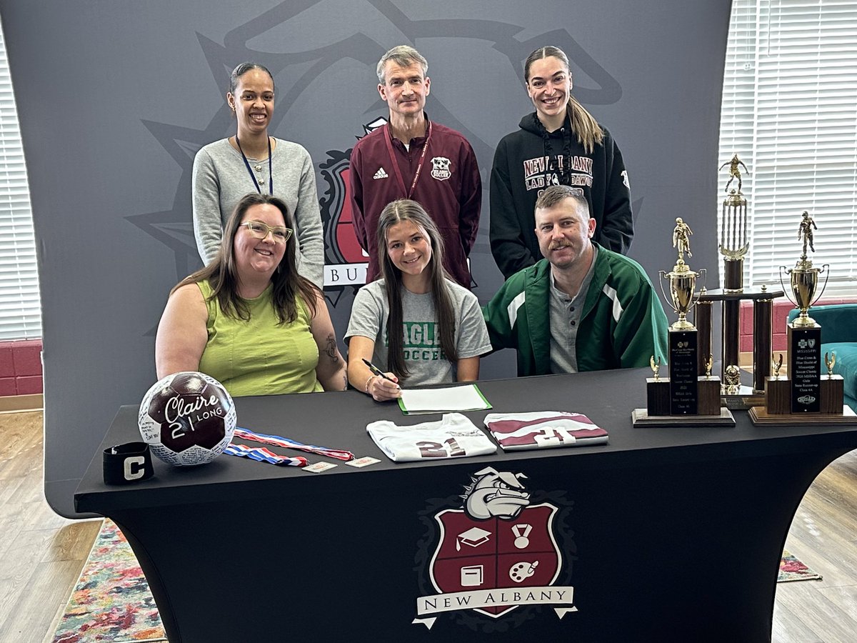 denclayton's tweet photo. Claire Long of New Albany signed with Meridian Community College Soccer on Monday.
Congratulations Claire!!! https://t.co/KaPSCKwJd3
