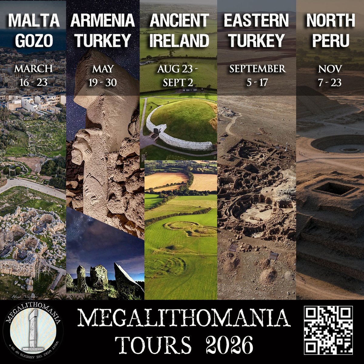 MEGALITHOMANIA's tweet image. Join us for one of the epic Megalithomania tours in 2026! –&amp;gt;  megalithomania.co.uk/tours.html 

#Megalithomania #AncientCivilizations #Tours